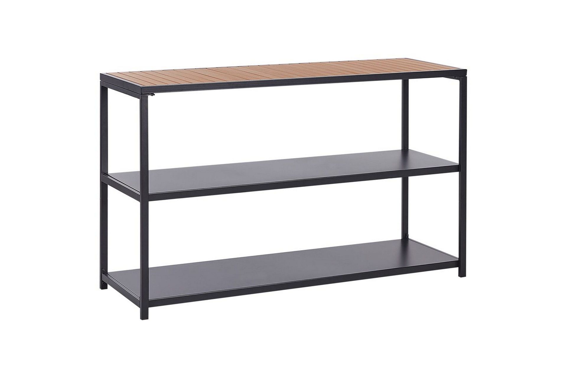 Trädgårdskök Beliani Avetrana 150x50x90 cm Black\|\|Light wood -