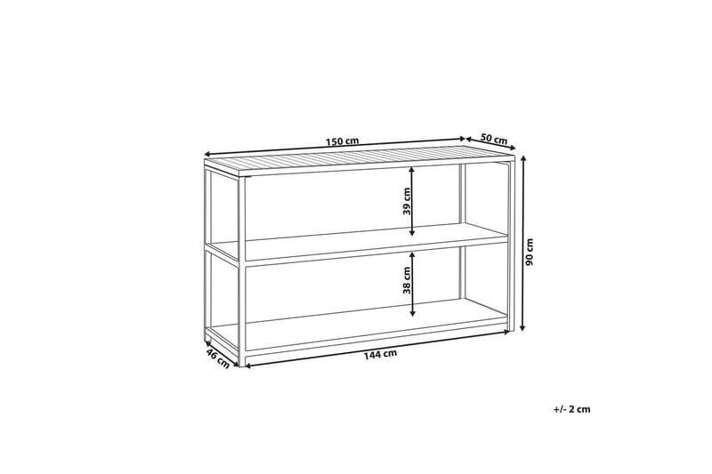 Trädgårdskök Beliani Avetrana 150x50x90 cm Black||Light wood - Hage - Griller - Utekjøkken - Bygg ditt eget utekjøkken