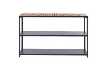 Trädgårdskök Beliani Avetrana 150x50x90 cm Black||Light wood - Hage - Griller - Utekjøkken - Bygg ditt eget utekjøkken