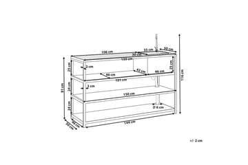 Trädgårdskök Beliani Avetrana 159x50x116 cm Black||Light wood - Hage - Griller - Utekjøkken - Bygg ditt eget utekjøkken