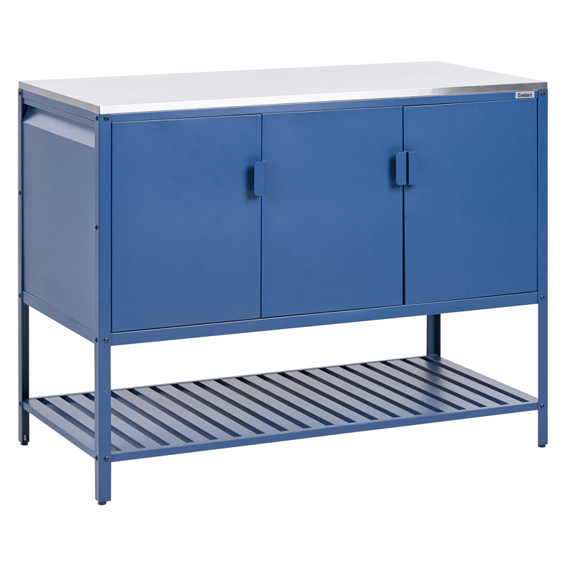 Utekjøkkensett i 2 deler med barbord Maenza - Blå/Sølv - Hage - Griller - Utekjøkken - Komplette utekjøkken