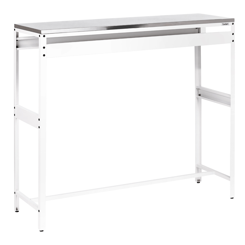 Utekjøkkensett i 2 deler med barbord Maenza Stål - Hvit/svart - Hage - Griller - Utekjøkken - Komplette utekjøkken