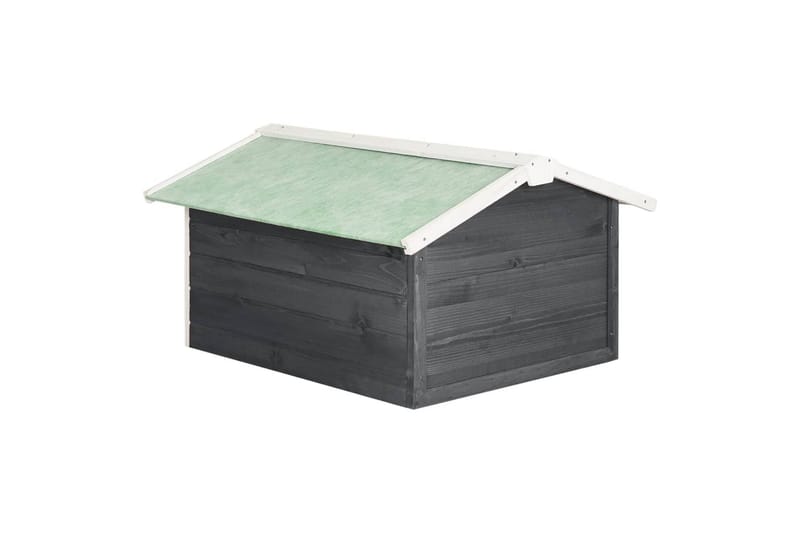 Gressklipperhus grå og hvit 72x87x50 cm gran - Grå - Hage - Hagemaskiner - Gressklipper - Robotklipper