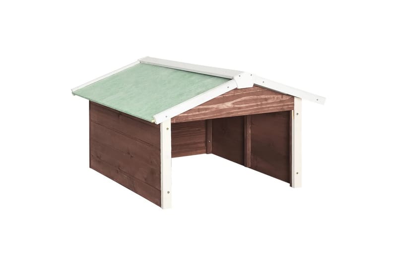 Gressklipperhus mocca og hvit 72x87x50 cm gran - Brun - Hage - Hagemaskiner - Gressklipper - Robotklipper