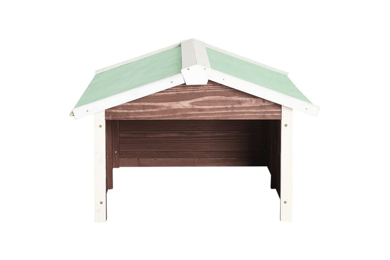 Gressklipperhus mocca og hvit 72x87x50 cm gran - Brun - Hage - Hagemaskiner - Gressklipper - Robotklipper