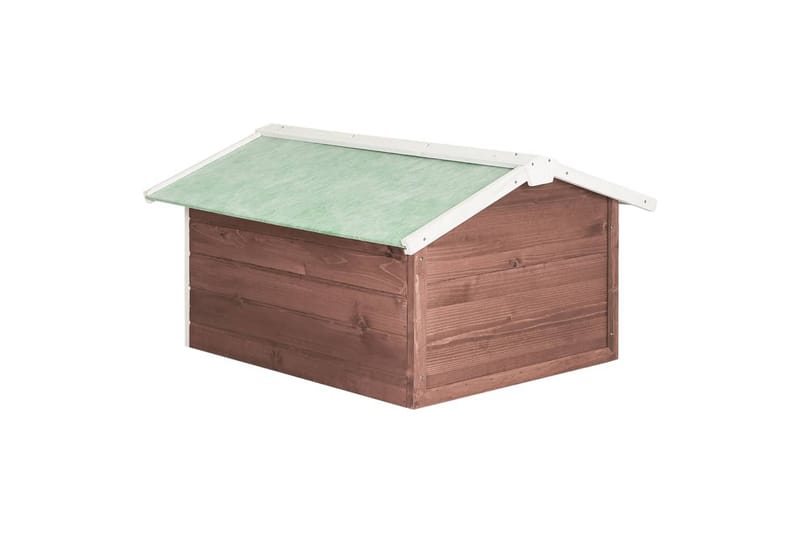 Gressklipperhus mocca og hvit 72x87x50 cm gran - Brun - Hage - Hagemaskiner - Gressklipper - Robotklipper