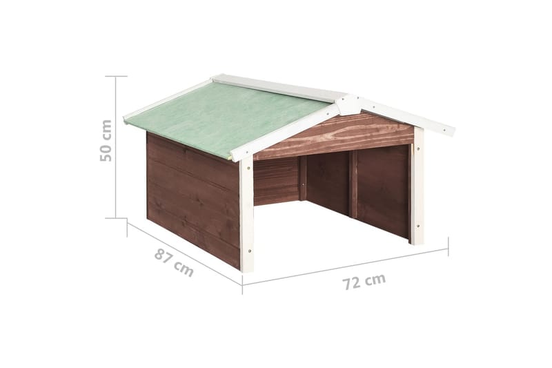 Gressklipperhus mocca og hvit 72x87x50 cm gran - Brun - Hage - Hagemaskiner - Gressklipper - Robotklipper