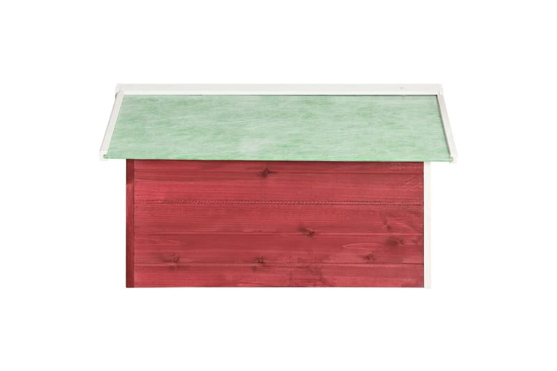 Gressklipperhus rød og hvit 72x87x50 cm gran - Rød - Hage - Hagemaskiner - Gressklipper - Robotklipper