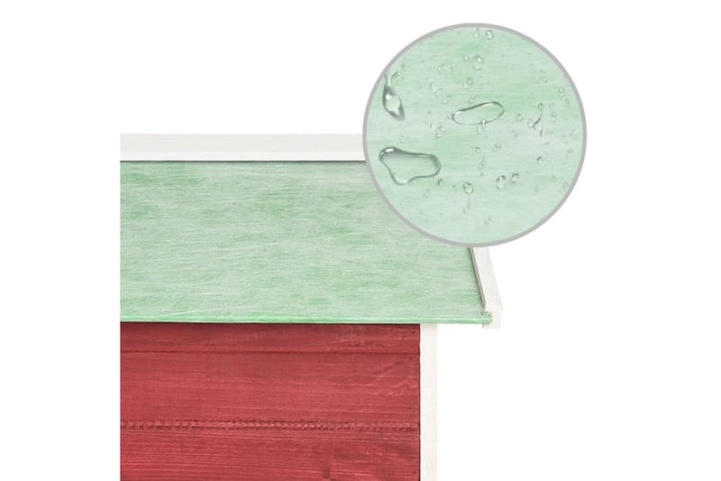 Gressklipperhus rød og hvit 72x87x50 cm gran - Rød - Hage - Hagemaskiner - Gressklipper - Robotklipper