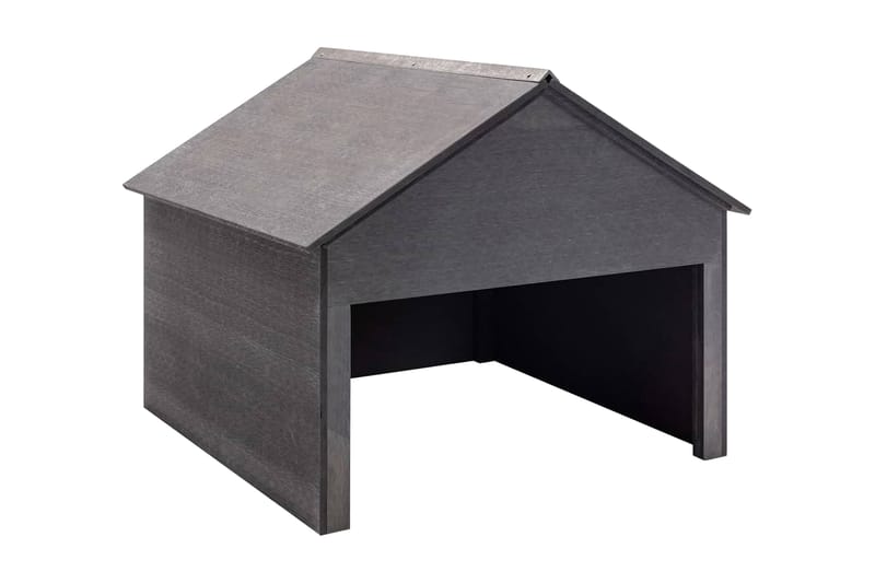 Garasje for gressklipper grå 80x80x70 cm WPC - Grå - Hage - Hagemaskiner - Gressklipper - Robotklipper