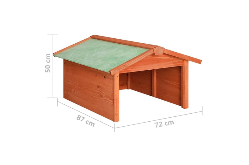 Gressklipperhus 72x87x50 cm heltre gran - Brun - Hage - Hagemaskiner - Gressklipper - Robotklipper