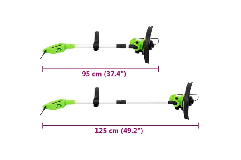Elektrisk gressklipper med teleskopstang 29 cm 550 W - Blå - Hage - Hagemaskiner - Gresstrimmer