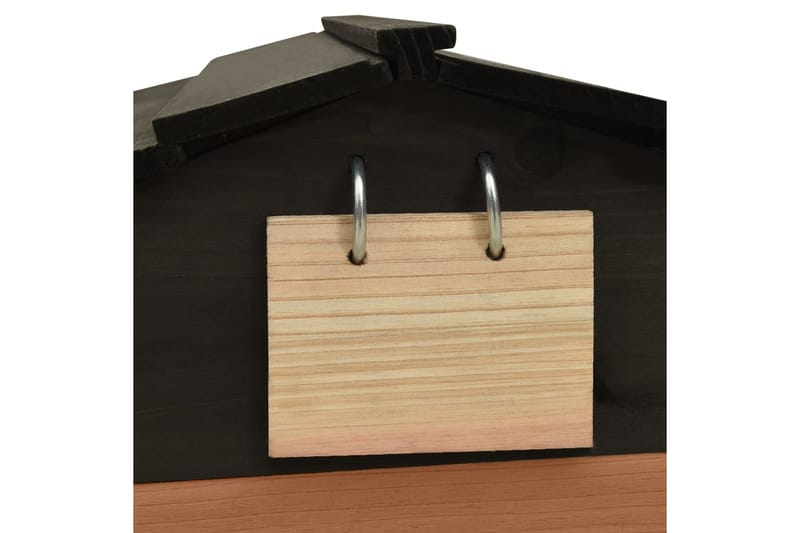 Gressklipperhus svart og brun 78x74x54 cm gran - Brun - Hage - Hagemaskiner - Gressklipper - Robotklipper