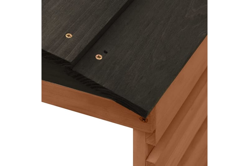 Gressklipperhus svart og brun 78x74x54 cm gran - Brun - Hage - Hagemaskiner - Gressklipper - Robotklipper