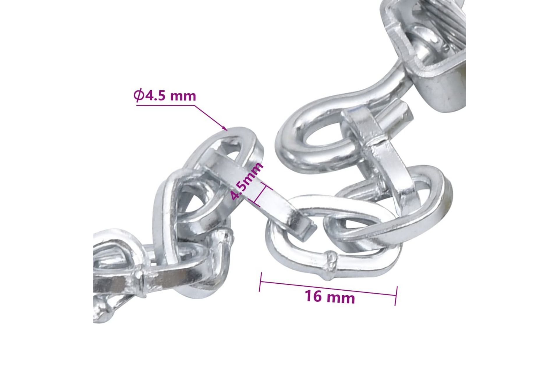 Snøkjettinger 2 stk 16 mm SUV 4x4 størrelse 400 - Silver - Hage - Hagemaskiner - Tilbehør hagemaskiner - Snøkjetting