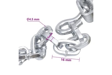 Snøkjettinger 2 stk 16 mm SUV 4x4 størrelse 400 - Silver - Hage - Hagemaskiner - Tilbehør hagemaskiner - Snøkjetting