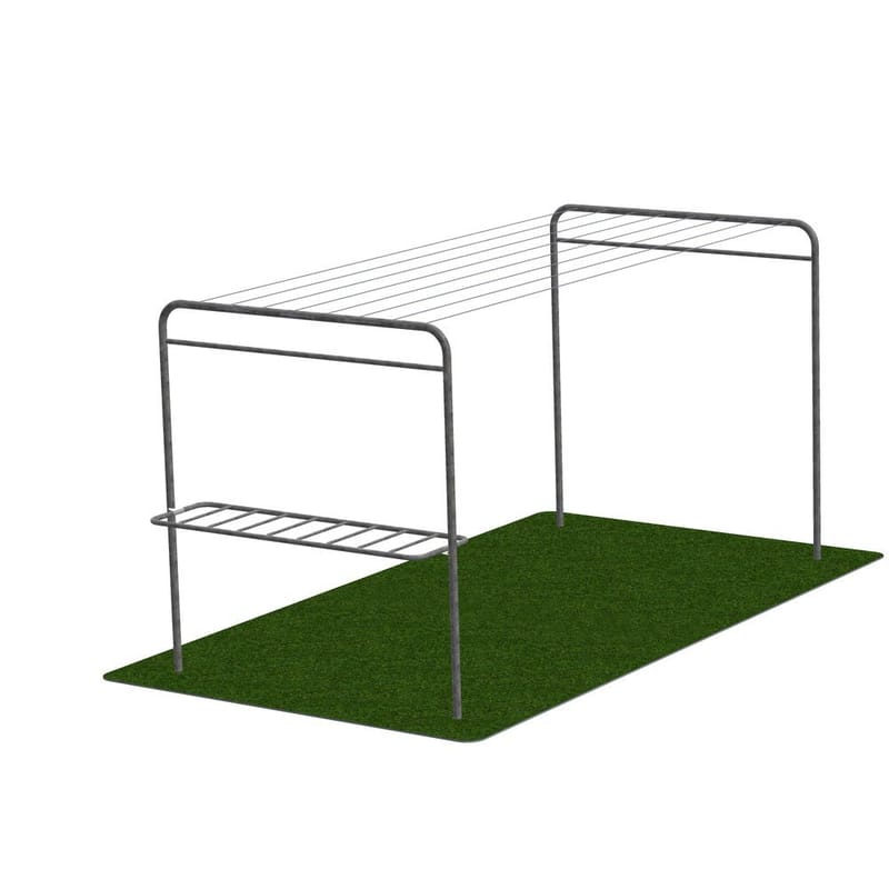 Kombinert Piske- og Tørkestativ Varax 110 Galvanisert, Galvanisert