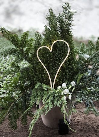 Decorationheart LED-gravlys 21 cm - hvit - Hage - Utemiljø - Entré - Entrébelysning