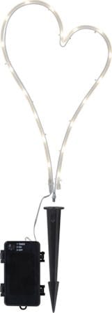 Decorationheart LED-gravlys 21 cm - hvit - Hage - Utemiljø - Entré - Entrébelysning