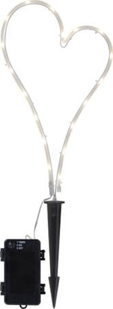 Decorationheart LED-gravlys 21 cm - hvit - Hage - Utemiljø - Entré - Entrébelysning