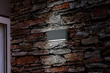 Jazyriah Vegglampe LED - Hvit - Hage - Utemiljø - Entré - Entrébelysning