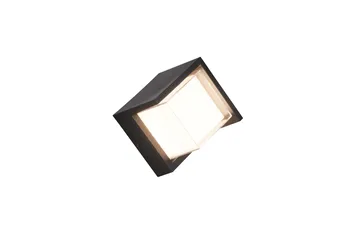 Puno LED-Vegglampe Neliö Mattsvart - Hage - Utemiljø - Entré - Entrébelysning