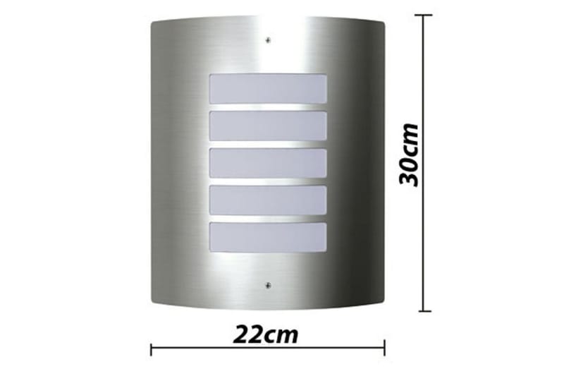 Rustfritt stål Vanntett Vegglamper 2 stk 60W - Sølv - Hage - Utemiljø - Entré - Entrébelysning