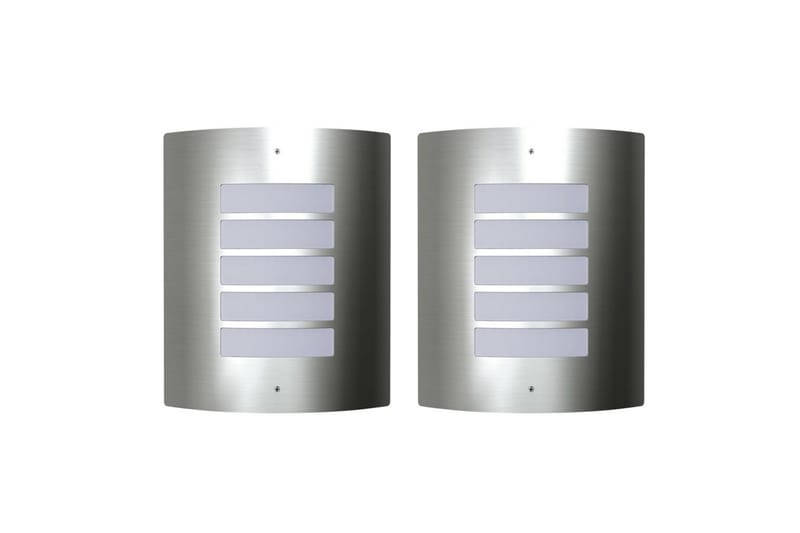 Rustfritt stål Vanntett Vegglamper 2 stk 60W - Sølv - Hage - Utemiljø - Entré - Entrébelysning