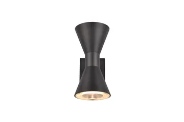 Trio Lighting Ardas Vegglampe 2L GU10 matt svart - Hage - Utemiljø - Entré - Entrébelysning