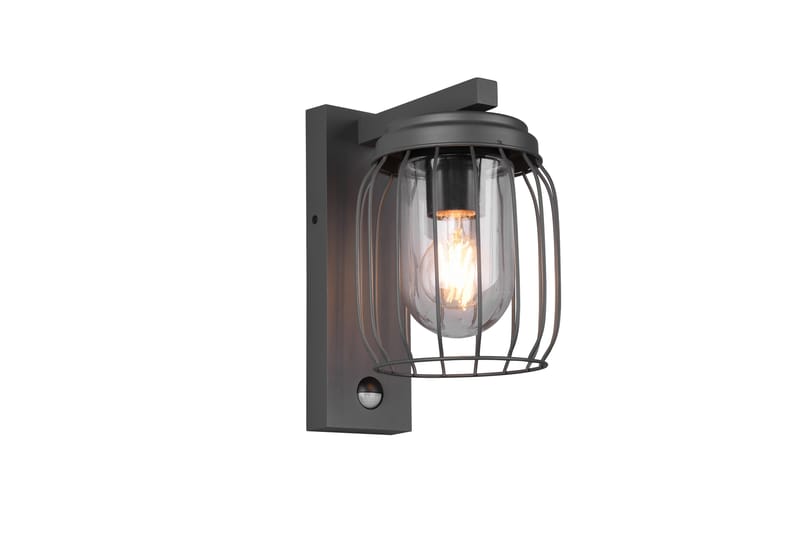 Tuela Vegglampe med rørelsesensor Antrasitt - Hage - Utemiljø - Entré - Entrébelysning