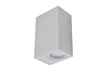 Utendørs LED Vegglampe 2 stk. Firkant opp/Nedover - Sølv - Hage - Utemiljø - Entré - Entrébelysning