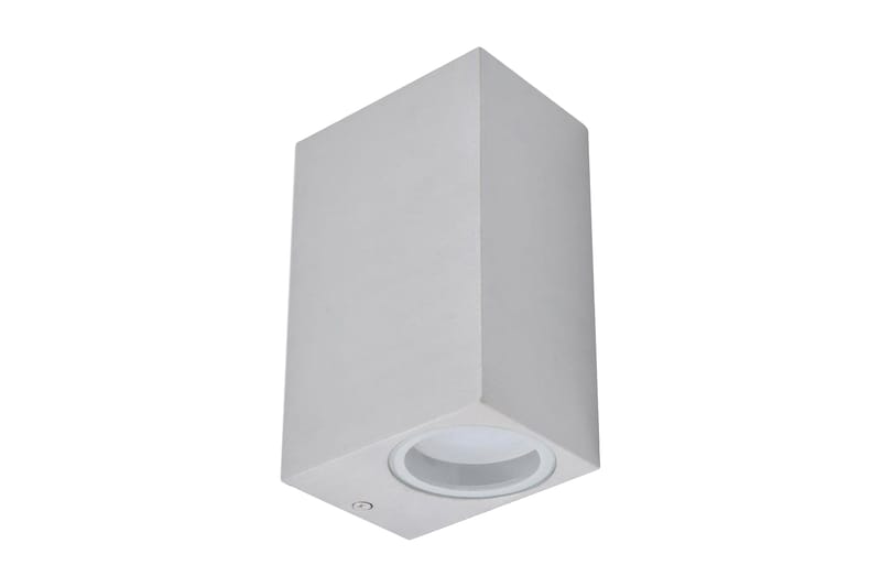 Utendørs LED Vegglampe 2 stk. Firkant opp/Nedover - Sølv - Hage - Utemiljø - Entré - Entrébelysning