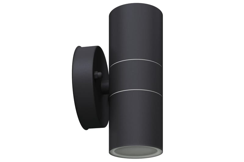 Utendørs LED Vegglamper 2 stk Rustfritt stål Oppover/Nedover - Svart - Hage - Utemiljø - Entré - Entrébelysning