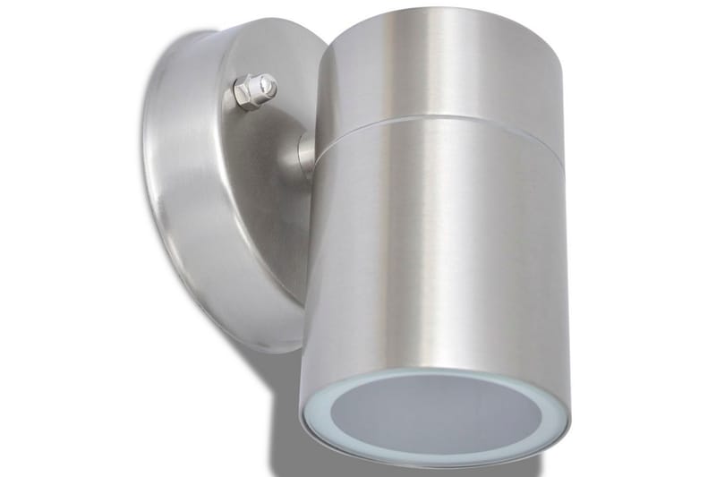 Utendørs vegglampe 2 stk rustfritt stål nedover - Sølv - Hage - Utemiljø - Entré - Entrébelysning