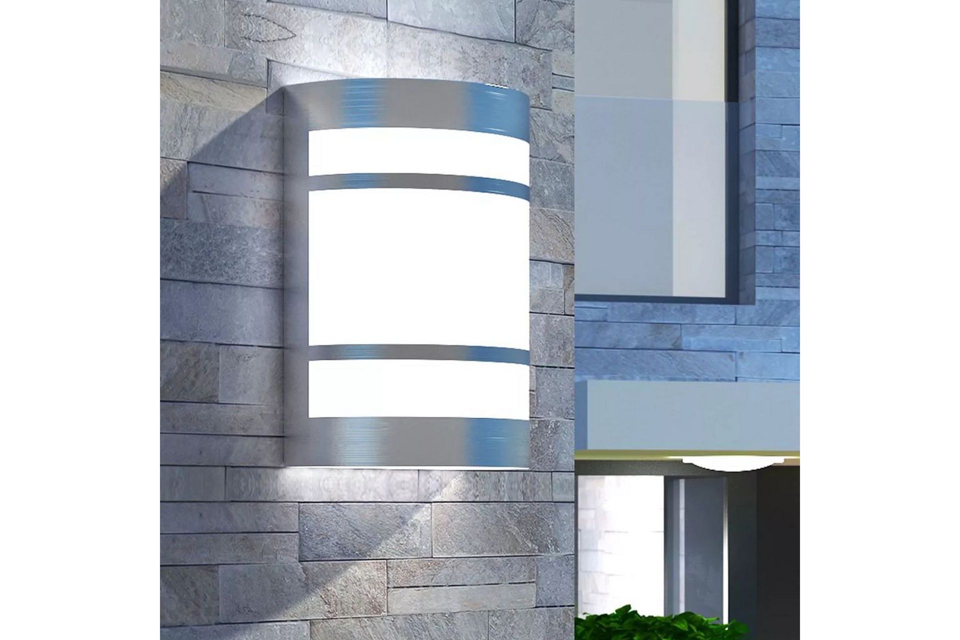 Utendørs vegglampe rustfritt stål - Sølv - Hage - Utemiljø - Entré - Entrébelysning