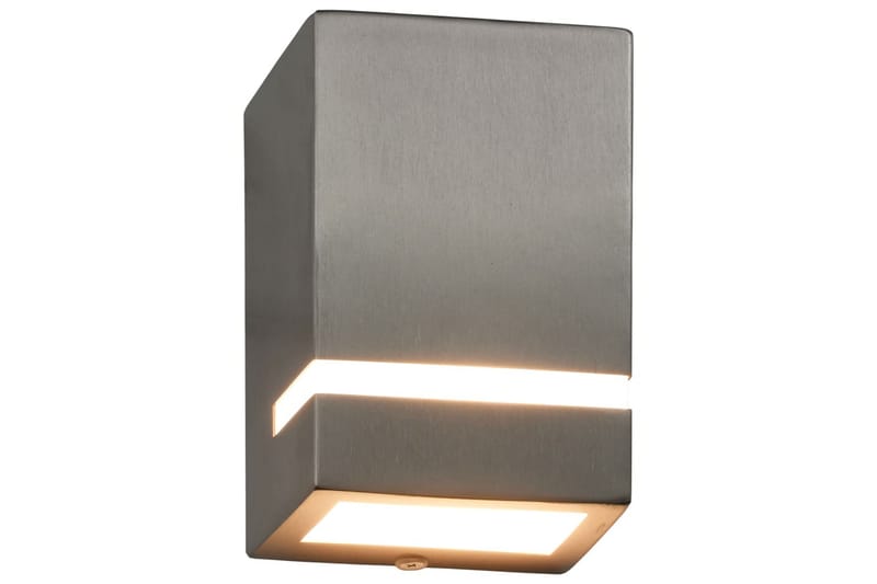 Utendørs vegglamper 2 stk 35 W sølv rektangulr - Hage - Utemiljø - Entré - Entrébelysning