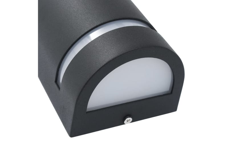 Utendørs vegglamper 2 stk 35 W svart halvrund - Hage - Utemiljø - Entré - Entrébelysning