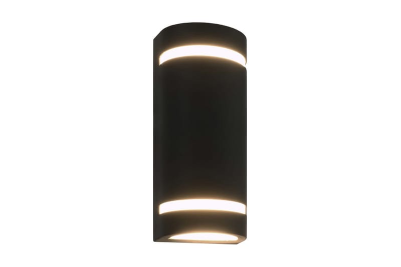 Utendørs vegglamper 2 stk 35 W svart halvrund - Hage - Utemiljø - Entré - Entrébelysning