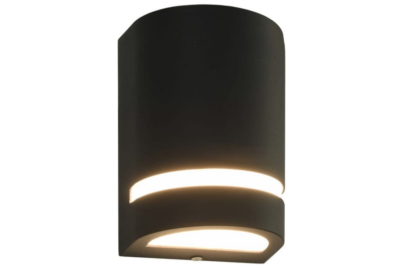 Utendørs vegglamper 2 stk 35 W svart halvrund - Hage - Utemiljø - Entré - Entrébelysning