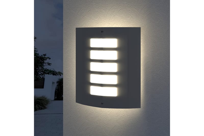 Vanntett Vegglampe for undendørs og innendørs bruk - Sølv - Hage - Utemiljø - Entré - Entrébelysning