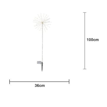 Firework utendørs dekorasjonsbelysning 36 cm - transparent - Hage - Utemiljø - Entré - Entrébelysning