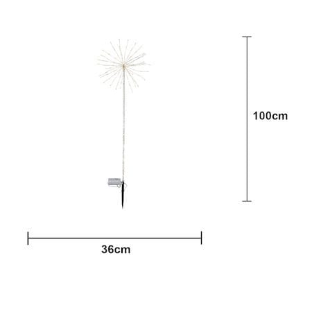 Firework utendørs dekorasjonsbelysning 36 cm - transparent - Hage - Utemiljø - Entré - Entrébelysning