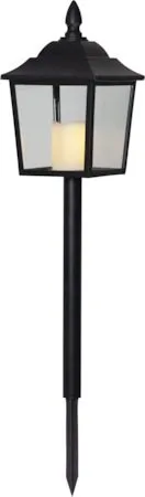Flame LED-gravlykt 52 cm, svart