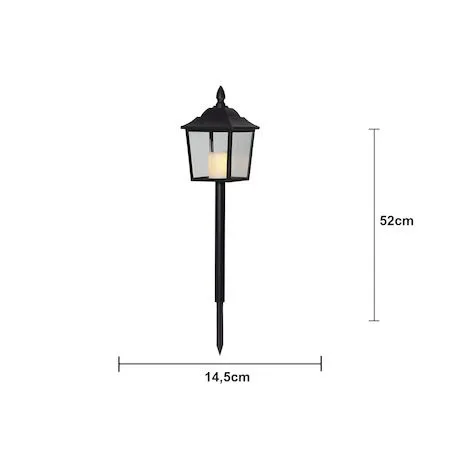Flame LED-gravlykt 52 cm - svart - Hage - Utemiljø - Entré - Entrébelysning