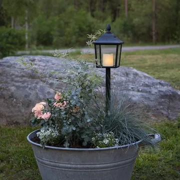 Flame LED-gravlykt 52 cm - svart - Hage - Utemiljø - Entré - Entrébelysning