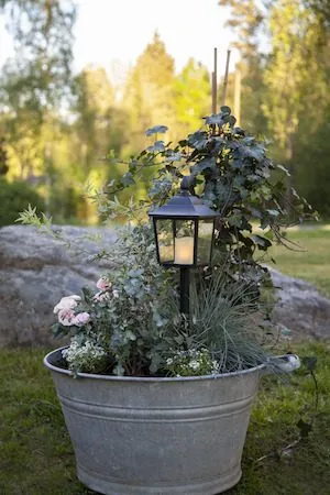 Flame LED-gravlykt 52 cm - svart - Hage - Utemiljø - Entré - Entrébelysning