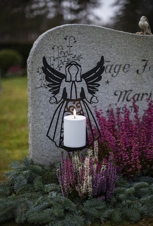 Flamme Deco LED Gravlys 21,5 cm - svart - Hage - Utemiljø - Entré - Entrébelysning