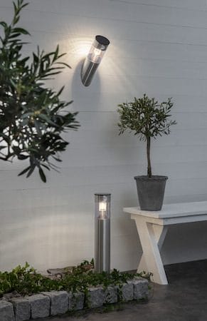 Marbella solcellevegglykt 9 cm - Sølv - Hage - Utemiljø - Entré - Entrébelysning