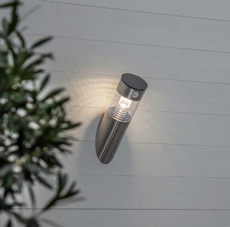 Marbella solcellevegglykt 9 cm - Sølv - Hage - Utemiljø - Entré - Entrébelysning