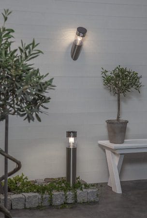 Marbella solcellevegglykt 9 cm - Sølv - Hage - Utemiljø - Entré - Entrébelysning